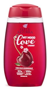 Felce Azzurra, Docciaschiuma My Mood Love Cherry, Profumo Ciliegia, 250 ml | Gel detergente idratante alla ciliegia, oli essenziali, 92% ingredienti naturali, riciclabile
