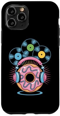 Vinyles Dj Food Casque Donut Musique Rythme Coque pour iPhone 11 Pro