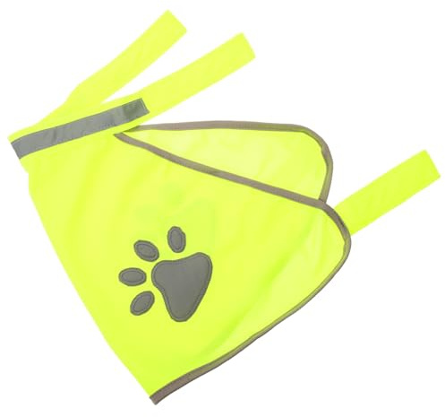 ibasenice Reflektorweste Für Hunde Sicherheitsweste Mit Hundepfotenmuster Reflektierender Haustiermantel Atmungsaktive Hundekleidung Für Draußen