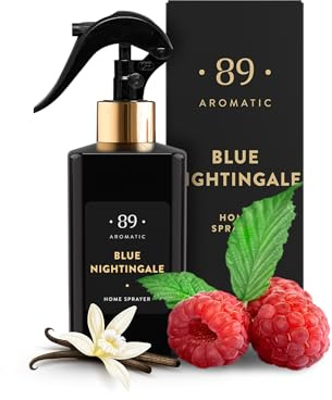 Aromatic • 89 • Rumsspray 300 ml hallon, vanilj och kashmirträ – långvarig rumsdoft, spray och luftfräschare för hem, sovrum och badrum – neutraliserar lukter, fräsch rumsparfum