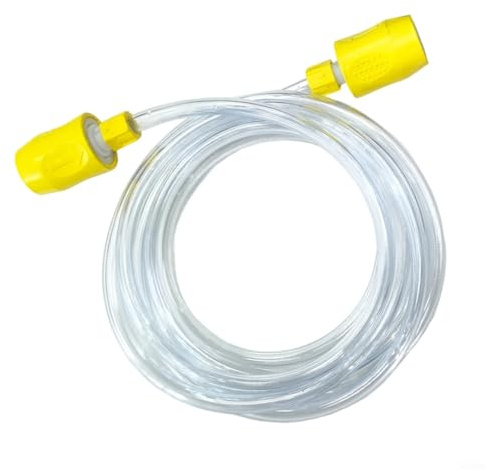 VRTYVEYBB Replacement Hose Tube for Karcher for Puzzi 8/10 100 10/1 10/2 8/1C 200 Carpet Cleaner, 2.5m Vacuum Hose with Yellow Connectors, Compatible with Part Number 4.446-023.0(1PACK)