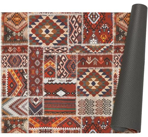 ANRO Küchenläufer Teppich Läufer Flur Küchenteppich rutschfest Küchenmatte PVC abwaschbar Flurläufer pflegeleicht Orient 180 x 67 cm