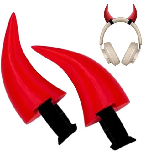 Horns for Headphones - 3D Printed Head-Mounted Headset Accessories | Cute Headset Attachment - for Women Men Adults Students Travelers Runners Music Lovers Streamers Working Studying Live Streaming