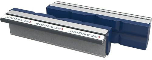 SCANGRIP | Prismen-Magnet-Schraubstockbacken | Polyurethan, 1 Paar, Backenbreite 125 mm