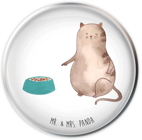 Mr. & Mrs. Panda Waschbecken Stöpsel Katze Fressen - Geschenk, Abfluss, mit Motiv, Ablaufgarnitur, Excenterstopfen, Stopfen