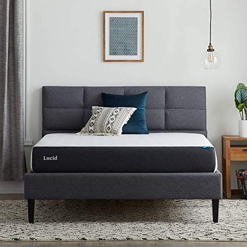 Lucid® 8 Medium Firm Gel Memory Foam Mattress – Bamboo Charcoal & Cooling Gel – Fiberglass Free – Bed in a Box – CertiPUR-US® Certified – Full Size