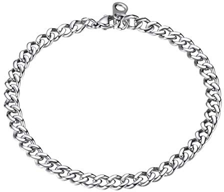 FindChic Panzerarmband Herren Damen Edelstahl Armreif 5mm 7mm 9mm 12mm Armband mit Schmuckbox Hip pop Schmuck für Valentinstag Geburtstag
