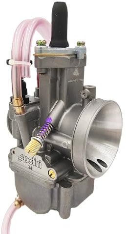 201.0171 - Carburatore PWK 34 con attacco filtro aria d.54 manicotto carburatore d.40 con attacco elastico e starter manuale