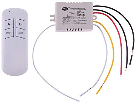 Interrupteur sans fil - Interrupteur mural sans fil On/Off - 220 V - Lampe à distance - Récepteur, Deux voies