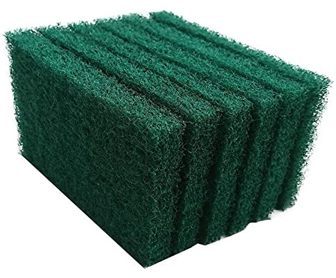 6 unidades Almohadilla de fregado reutilizable para el hogar,estropajos verdes, almohadillas de multiusos resistentes con grasa anti para platos, fregadores de cocina y parrillas de metal
