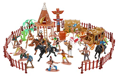 NUOBESTY 1 Set Indianer Modell Dekorationen Simulation Western Cowboy Modell Szene Charakter Cowboys Indianer Spielzeug Figuren Männer Dekoration Figur DIY Zubehör Tischdekoration