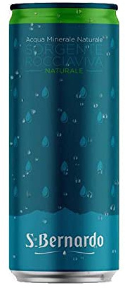 Acqua Naturale San Bernardo in Lattina Alluminio Multisensoriale | Gocce Sensoriali alla Vista e Tatto | 24 Pezzi da 33 Cl | Plastic Free | Prodotto a Ridotto Impatto Ambientale | Riciclabile