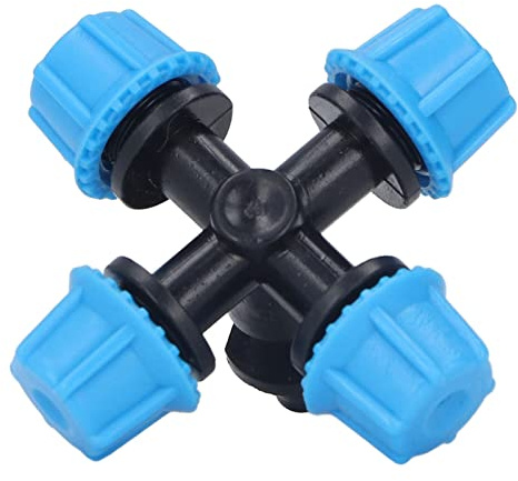 Bevattningsmunstycke, 20 St Cross Atomizing Nozzle Dimning Sprinkler Munstycke Garden Nozzle Water Atomizing Spray Munstycke Vattendroppare Sprinklerhuvudmunstycke för Växter, 4/7mm Anslut