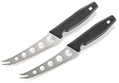 Buddy's Blades - Käsemesser, 2er Set, Messerset, Ergonomischer Griff, 25 cm Länge, Edelstahl, Schwarz