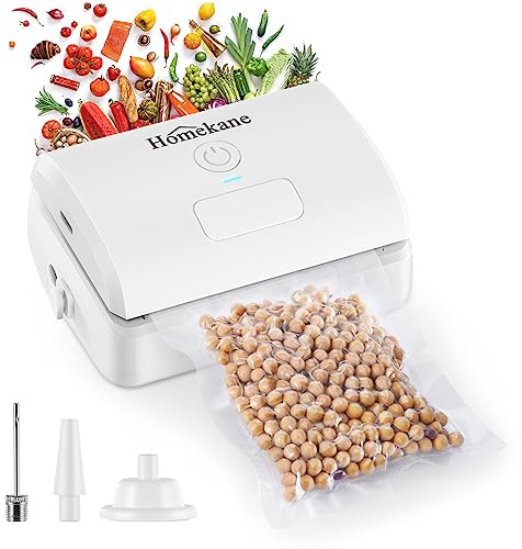 Mini Vacuum Sealer Machine HOMEKANE, Rechargeable Portable with Cutter,Bag Sealer Quick Food Sealer for Snack Plastic Bags Food Storage