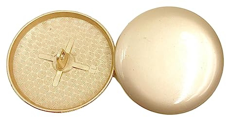 10 Stück glänzende Metallknöpfe in Goldfarbe, 35mm Größe - dekoratives Design für Pullover, Mäntel, Hemden, DIY-Zubehör, Gold, 35mm