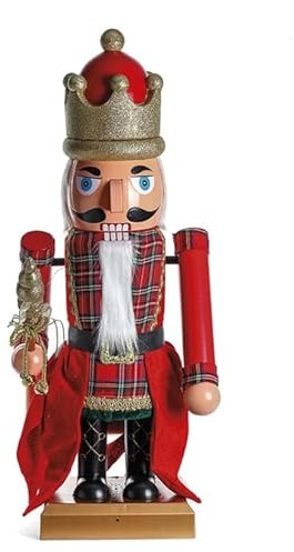 INTRECCI Schiaccianoci di Natale diverse Misure e Fantasie Orso, Renna e Classico; Soldatino Natalizio Idea Regalo e Decorazioni Natalizie (Marius Altezza 110 cm con Musica)