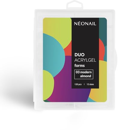 NÉONAIL - Duo Acrylgel Forms - Dual Nail Forms Set - 120 Stück Nageltips - Poly UV Gel - Falsche Nägel - Duale Nagelformen - 12 Größen zur Auswahl - für Nagelverlängerungen