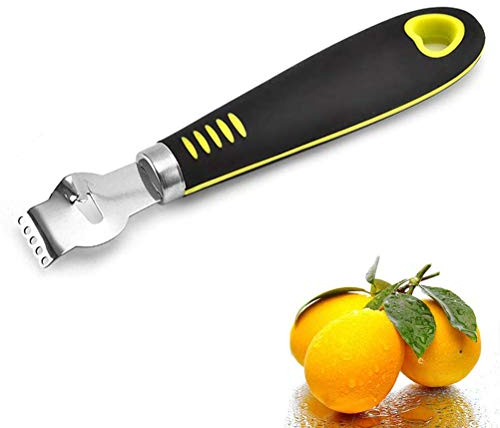 Râpe à citron en acier inoxydable avec couteau à canal et lame dentelée pour fruits de cuisine