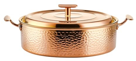 Fenteer Ensemble de Casseroles En Cuivre pour Une Cuisine Raffinée, or M