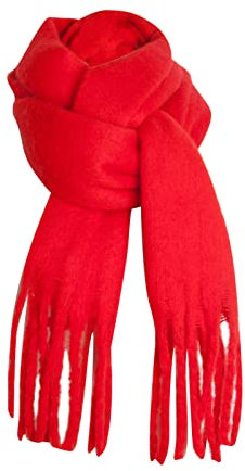 Blaue Kaschmir-schal Kostenlos klobig, übergroß, Winter, warmer Schal, große Schals, Wickelschal compatible with Motorrad Schal Winter Schal Blau Damen compatible with Motorrad Schal (Red, One Size)