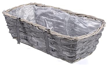 Wickerfield Fence Hanging Planters at Garden Plant Baskets Outdoor Flower Pot (3)