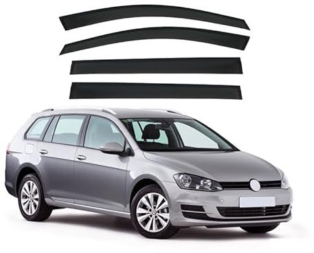 VTRWLMWN 4 Stück Car Comfort Windabweiser, für Golf 7 Travel Edition [MK7 2014+] Reduziert Windturbulenzen Windabweiser-Zubehör die Fahrer und Beifahrerseite Windabweiser