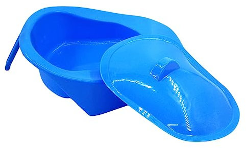 Healvian Bettpfanne Mit Deckel Und Griff Für Bettlägerige Ältere Patienten Leicht Zu Reinigen Glattes Design Wiederverwendbar Pflege Urinal Für Zuhause Und Klinik