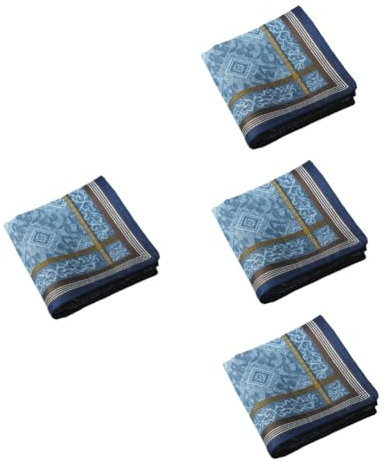 VALICLUD 4stücke Herren Einstecktuch Aus Baumwolle Weich Und Saugfähig Elegantes Design Für Hochzeiten Abschlussfeiern Muttertag Zufälligen Farben Erhältlich Modisches Accessoire Für