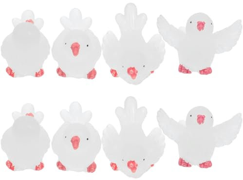 Happyyami 8 Pezzi Acquario Per Piscina Micro Paesaggistica Lampada Ad Acqua Luce 'acquario Medusa Piccione Toppers Per Torta Colomba Piante Artificiali Pescare Mini Anatra Resina