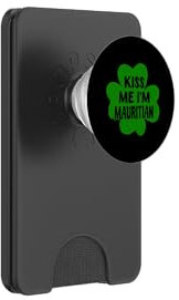 Kiss Me I'm Mauritian Mauritius St. Patrick's Day Shamrock PopSockets PopWallet for MagSafe