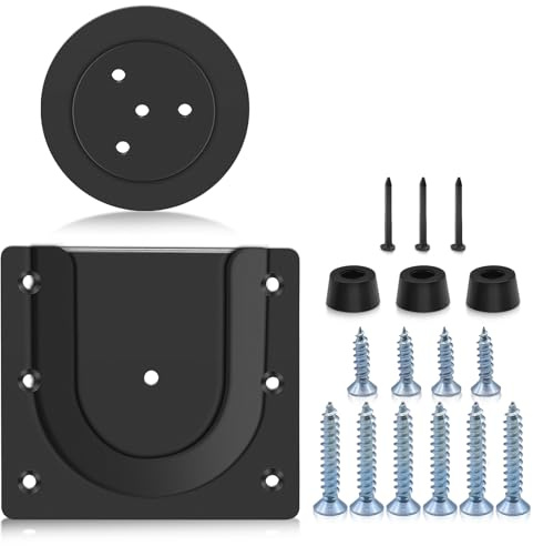 Universal Drehbare Dartscheibe Wandhalterung Set für Steeldartboards - Wandmontage Halter mit Aufhängen Zubehör, Schwarz