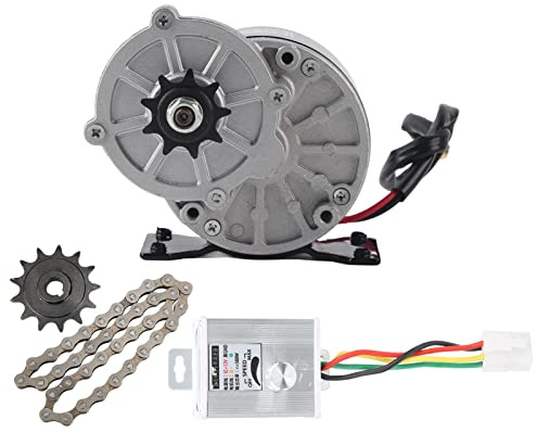 250W 12V Eletrical Motor Speed Controller Chain Wheel Gear Conversion Kit, 12 Gear Reduction Motor Electric Bike Life High Speed Machine Suitable, Electric Bike Kit, 250W 12 For