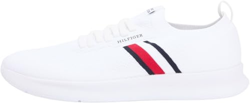 Tommy Hilfiger Corredor de Punto Ligero para Hombre, FM0FM05756, Parte Superior Baja, Blanco (Blanco), 8