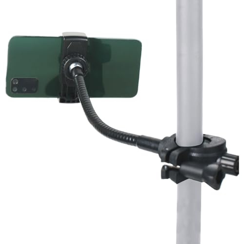 Supporto Per Telefono Per Asta Microfono | Supporti Regolabili Per Telefono E Microfono - Braccio Regolabile Flessibile con Collo d’Oca Lungo per Batteria e Studio Compatibile con Cellulari