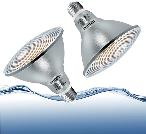 Goopig E27 PAR38 LED Lampe Nicht Dimmbar, 18W Warmweiß 2700K Ersetzt 120W Halogen Glühlampe, 2er-Pack, 2000lm AC 230V Leuchtmittel, Flimmerfrei Strahler, Reflektorlampe IP65 Abstrahlwinkel-60° Birnen