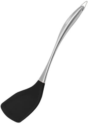 FELTECHELECTR Spatule de Cuisine Silicone Alimentaire avec Manche Creux Acier Inoxydable Résistante à Haute Température Antidérapante et Adaptée pour Poêles Antiadhésives Conception Ergonomique
