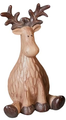 Figure di renna, statuetta decorativa con alce estetica, scultura in resina collezionabile, per interni, per tavolo, soggiorno, armadio, libri, vetrina per TV