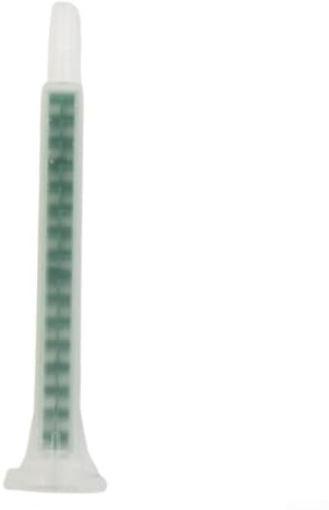 Juego de 50 tubos de mezcla estáticos de plástico F616 con 16 boquillas para pegamento de resina AB compatible con máquinas mezcladoras de dos componentes con interfaz cuadrada de bayoneta de 83 mm