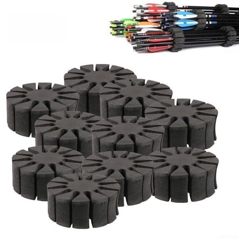 Oniissy 12 Arrow Quiver Insert For EVA Foam Arrow Separator for Hunting with Portable Round Rack Holder 6mm-8mm Compatible(5pcs)