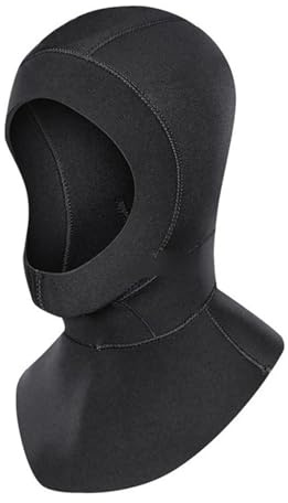 GIJMZY 3/5 mm neopren badmössa dykmössa snorkelhatt vindsurf surfing undervatten spjut fiskutrustning (3,0 mm svart, S)