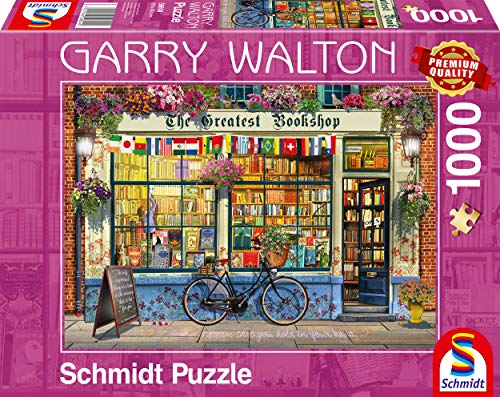Schmidt Spiele Puzzle 59604 Garry Walton, Buchhandlung, 1000 Teile Puzzle, bunt