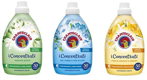 TESTPAKET CHANTECLAIR Ammorbidente i Concentrati Weichspüler (3 x 1000ml) lang anhaltender Duft 50 Wäschen Waschmittel
