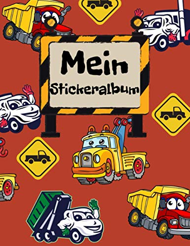 Mein Stickeralbum: Leeres Stickerbuch zum Einkleben und Sammeln - Lastwagen - Einsatzfahrzeuge
