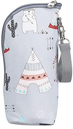 Gereton Baby Bottle Insulation Bag, Baby Feeding Bottle Thermal Bags, Baby Milk Bottle Warmer Baby Feeding Bottle Travel Holder Tote, for Stroller Travel Outdoor