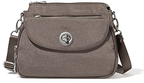 Baggallini Crossbody-Tasche für Damen, 25,4 X 17,8 cm, Leicht, Wasserabweisend, RFID-Schutz und Innenorganisation Calais Umhängetasche, Portbello Shimmer, Einheitsgröße
