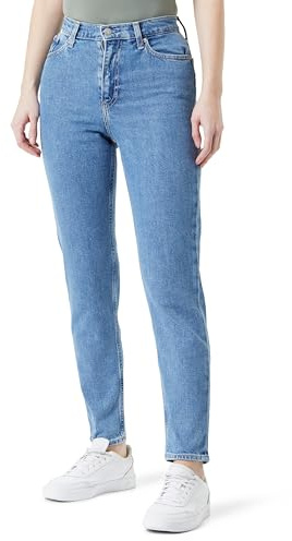 CK Jeans da Donna Mom Tapered, Denim Medio, 27, Denim Medium, 27 W