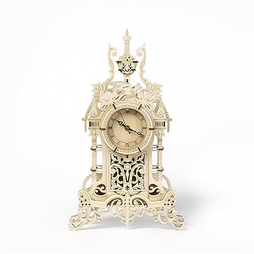 EsportsMJJ DIY Clock Tower Assembly Model Kits Wooden Belfry Model Decoration Table Ornament Model