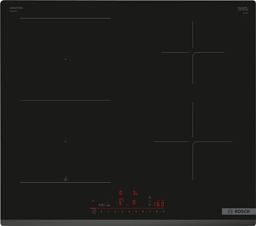 Bosch PVS63KHC1E, Plaque de cuisson induction, Série 6, 4 foyers, 60 cm, Noir sans cadre