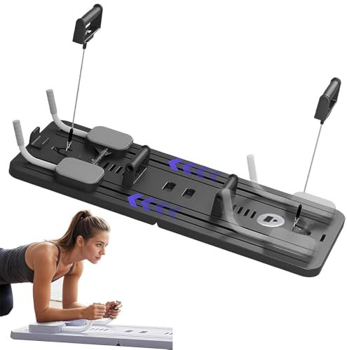 Upgraded Ab Roller Wheel Training Board with Elbow Support,Multi-Functional ab wheel roller, Automatic Rebound Abdominal Board Core Trainer Ab Exercise Machine Home Workout Equipment (Black)